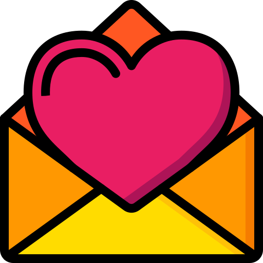 carta de amor icono gratis