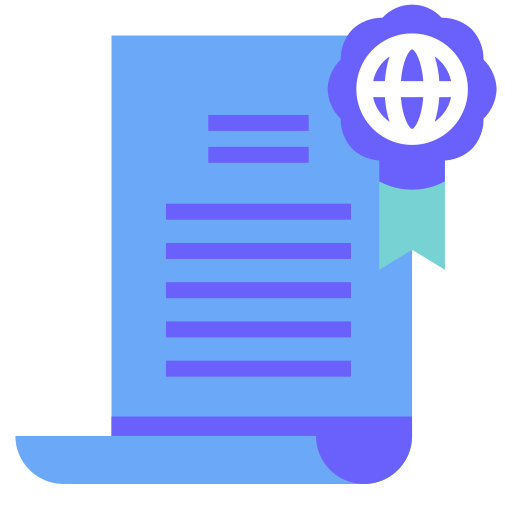 Certificate free icon