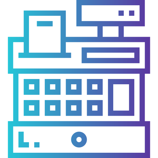 Caja registradora icono gratis