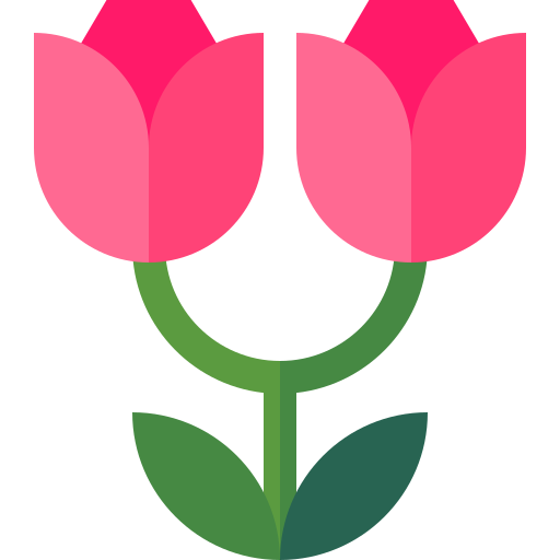 Rose Basic Straight Flat Icon