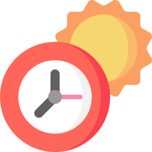 Daylight saving time Free time and date icons