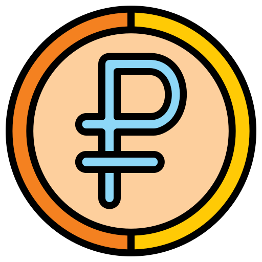 rublo ruso icono gratis