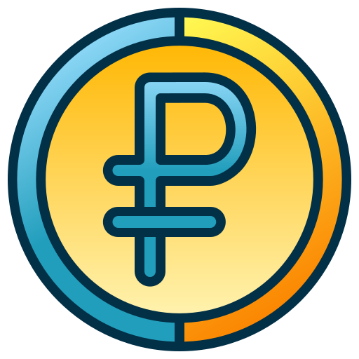 rublo ruso icono gratis