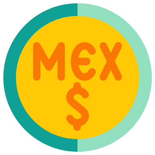 peso mexicano icono gratis