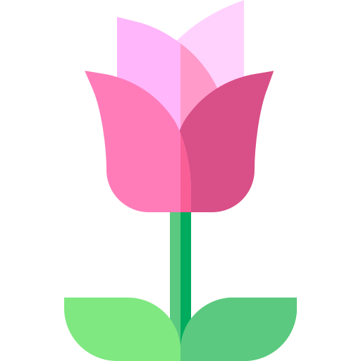 Rose Basic Straight Flat icon