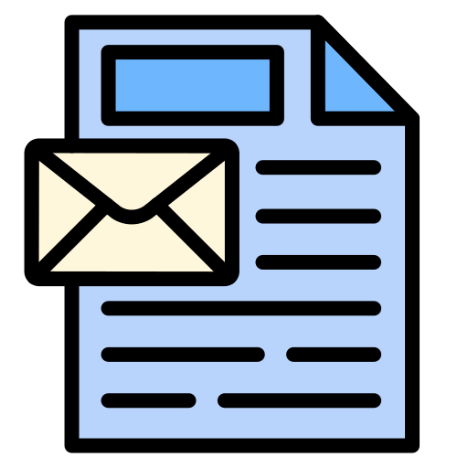 archivo adjunto de correo icono gratis