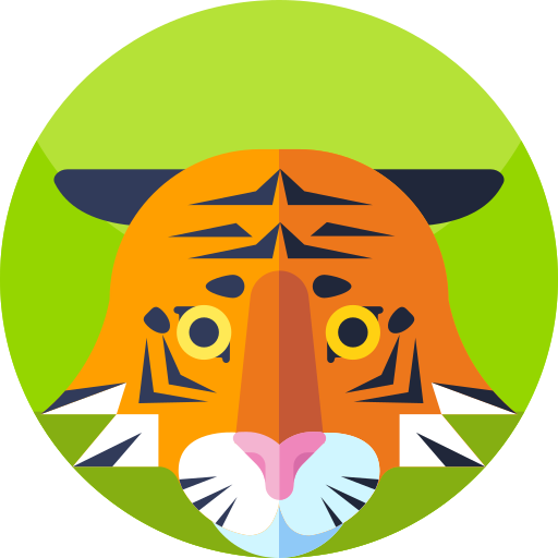 Tiger Geometric Flat Circular Flat icon