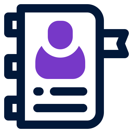 libreta de contactos icono gratis