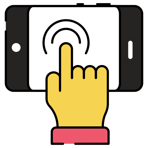 pantalla táctil icono gratis