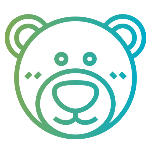 Bear Smalllikeart Gradient icon