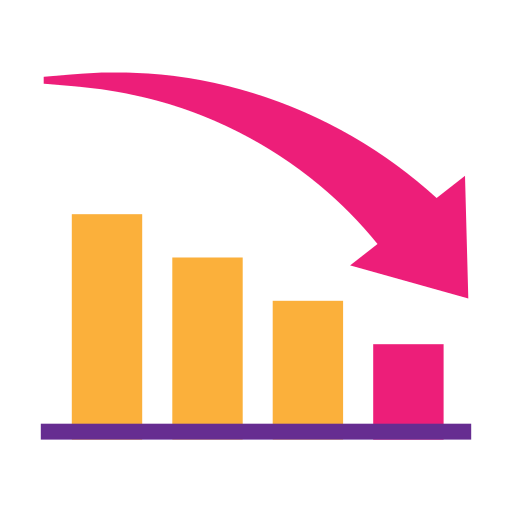 Down arrow graph - Free business and finance icons