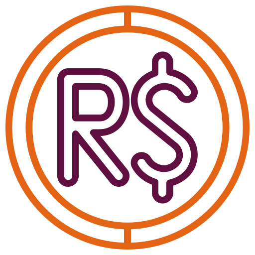 real brasileño icono gratis