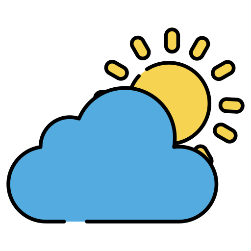 Partly sunny free icon