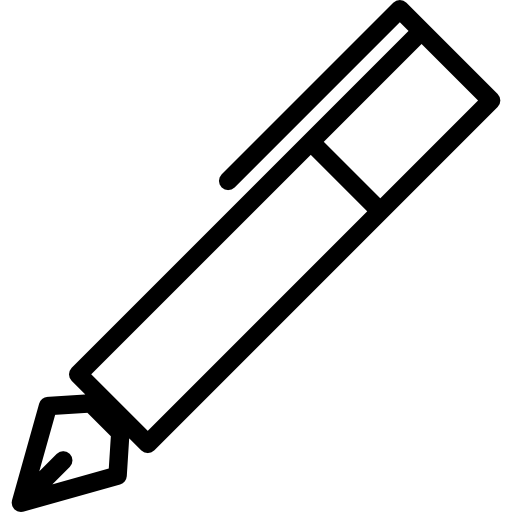 pluma de caligrafía icono gratis