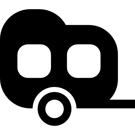 Black two window carriage icon