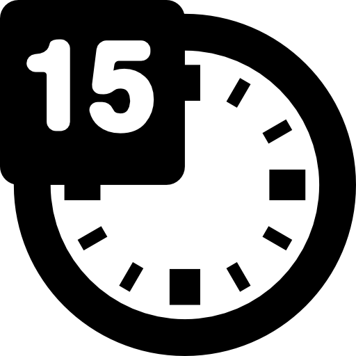 15 minutes free icon