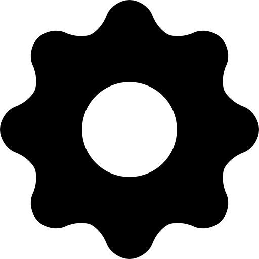 black gear icon