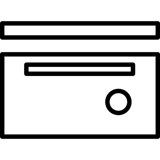 tarjeta de crédito rectangular icono gratis