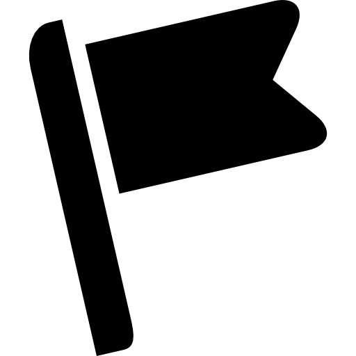 Shaped Black Flag Icon