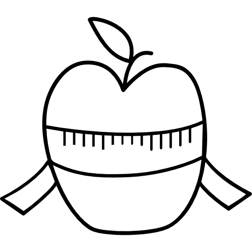 medida de manzana icono gratis