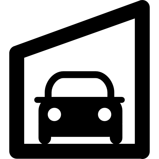 Car in a garage icon