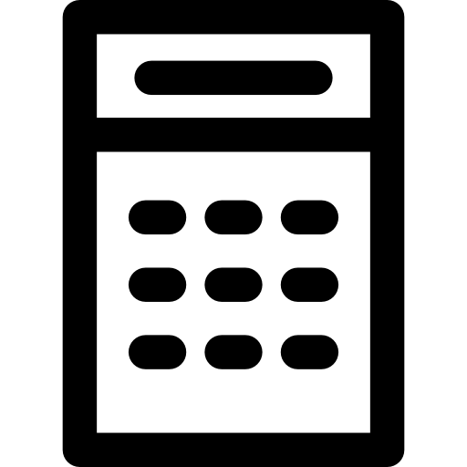 Calculator Basic Rounded Lineal icon