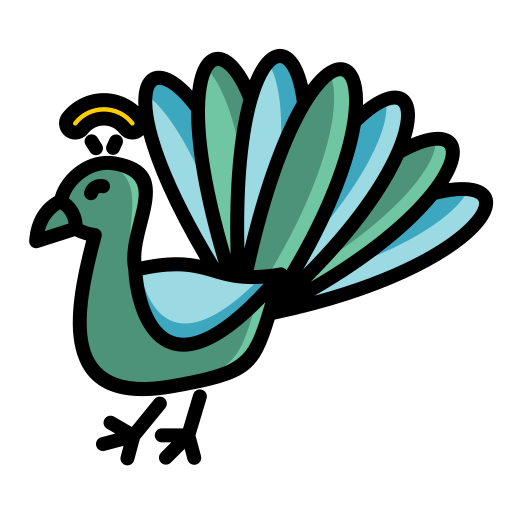 pavo real icono gratis