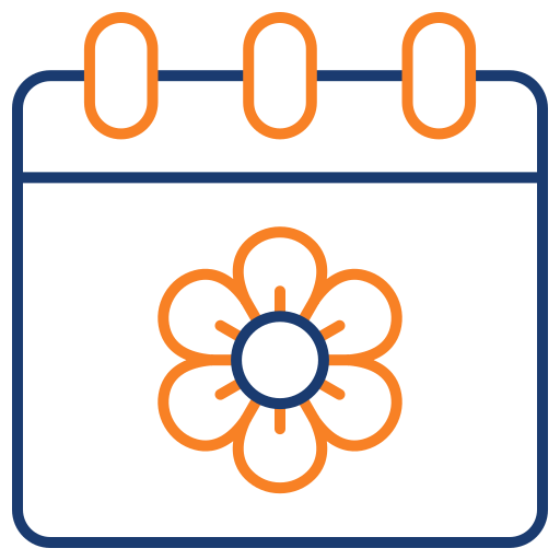 calendario de primavera icono gratis
