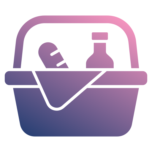 cesta de picnic icono gratis