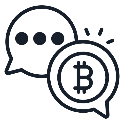 chat de bitcoins icono gratis