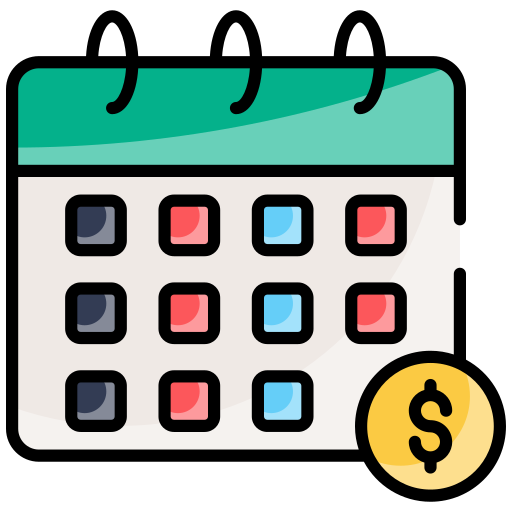 calendario financiero icono gratis