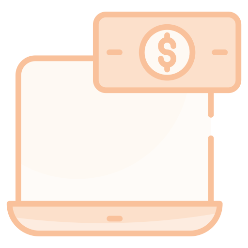 pago en línea icono gratis