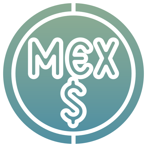 peso mexicano icono gratis