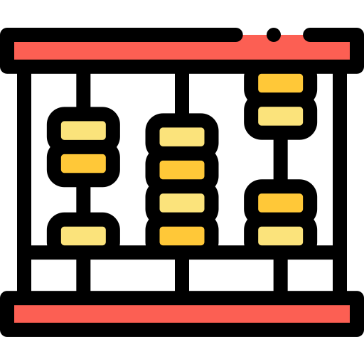 Abacus Detailed Rounded Lineal color icon