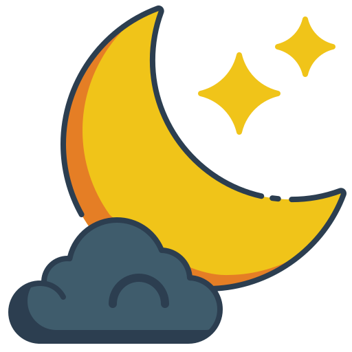 luna creciente icono gratis