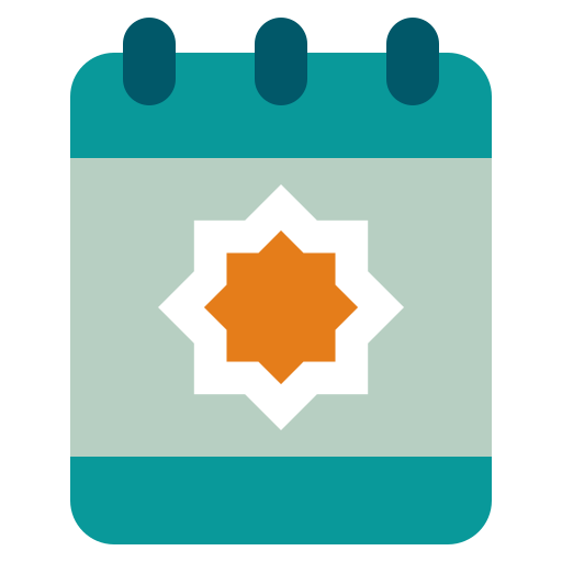 calendario islámico icono gratis