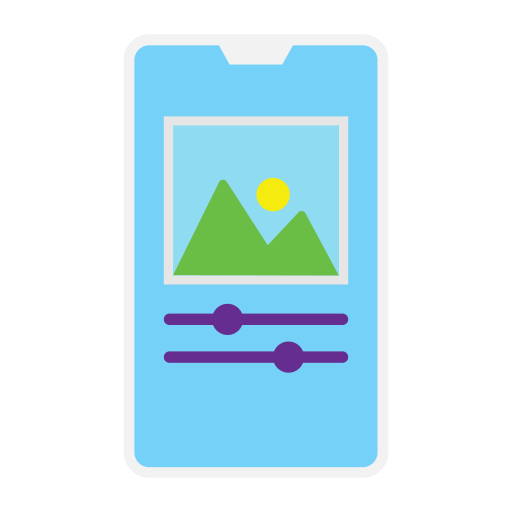 edición de fotos icono gratis