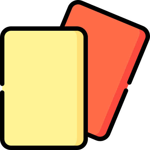 Yellow card free icon