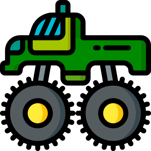 Colorful Monster Truck PNG Monster Truck Cartoon PNG 