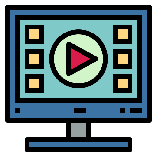 Reproductor de video icono gratis