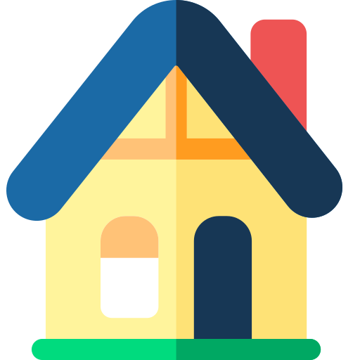 Wooden house Basic Rounded Flat icon