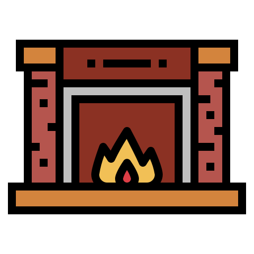 Fireplace Smalllikeart Lineal Color icon