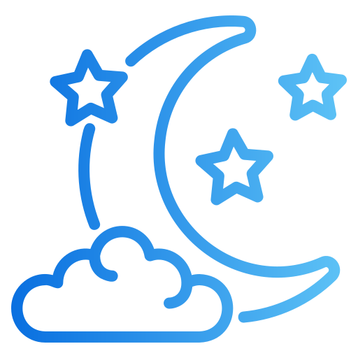 luna creciente icono gratis