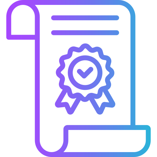 acreditación icono gratis