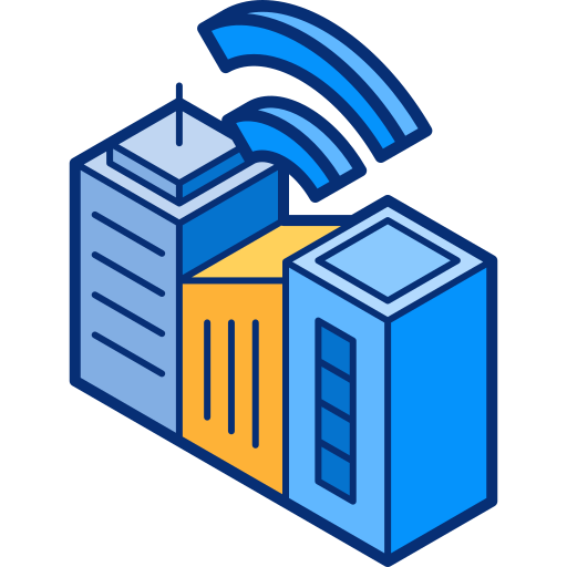 ciudad inteligente icono gratis