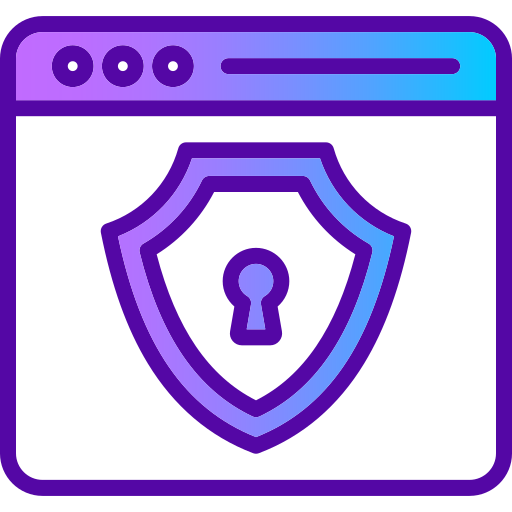 seguridad en línea icono gratis