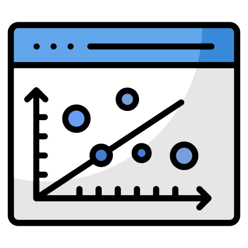 gráfico de dispersión icono gratis