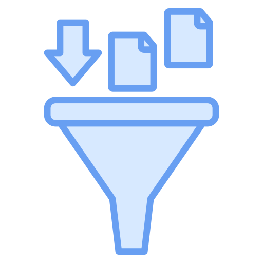filtro de datos icono gratis