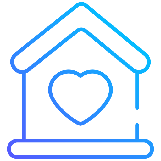 corazón de la casa icono gratis