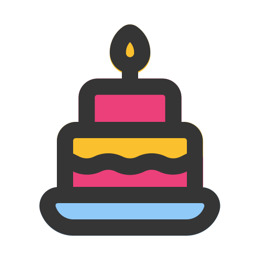 pastel de cumpleaños icono gratis